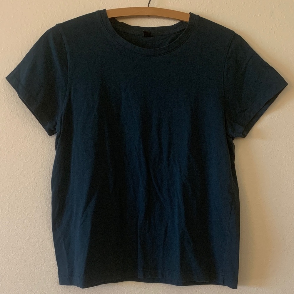 Uniqlo Blue/Green Short Sleeve Top